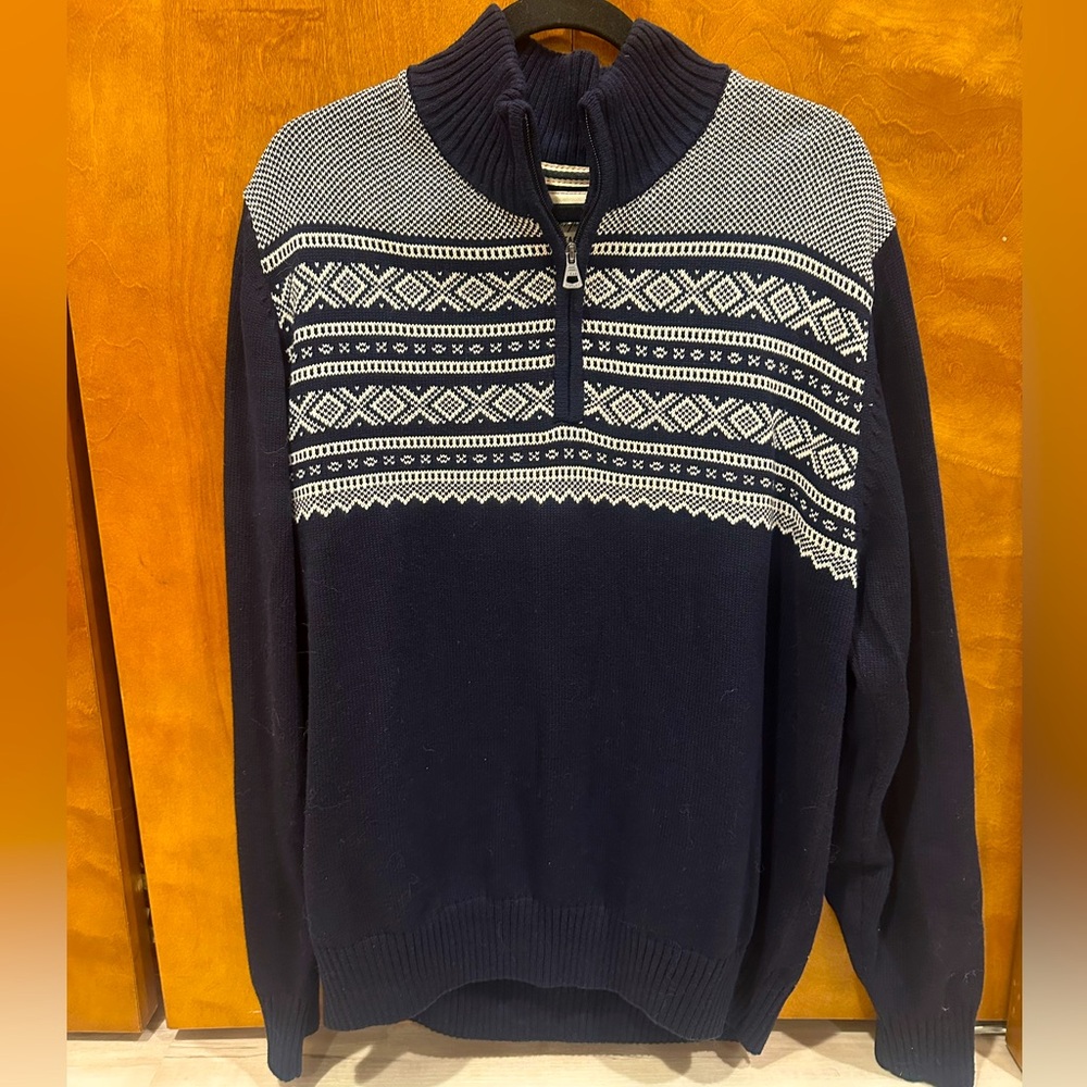 Men’s zip up sweater, dark blue, ***brand new with tags